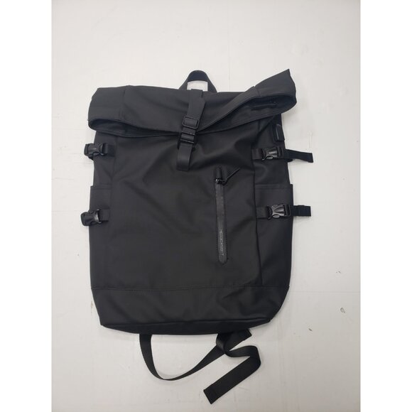 Heroic Knight Black Roll-Top Travel Business Waterproof Expandable Backpack - Picture 1 of 8